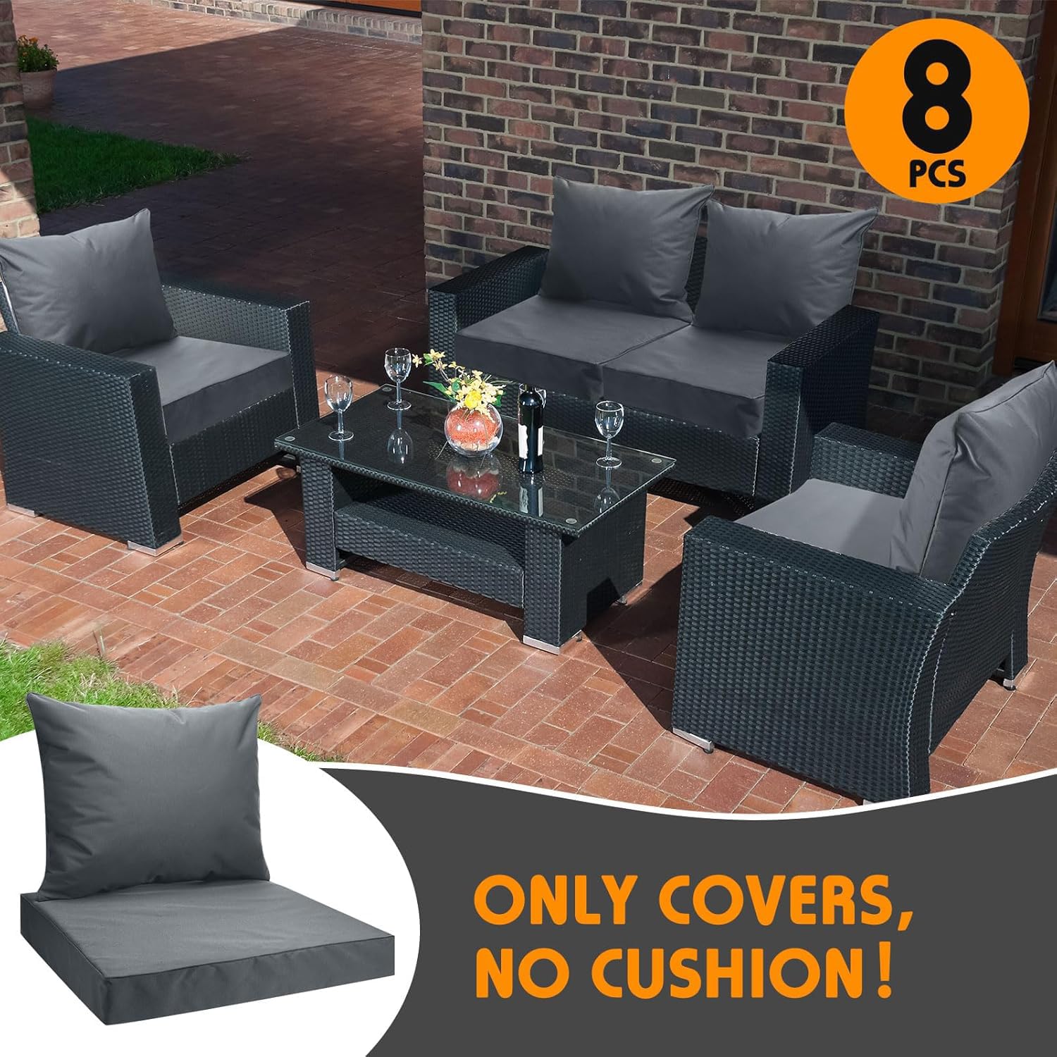 All Smiles four-piece patio set keeps deck seating tidy and weather-ready