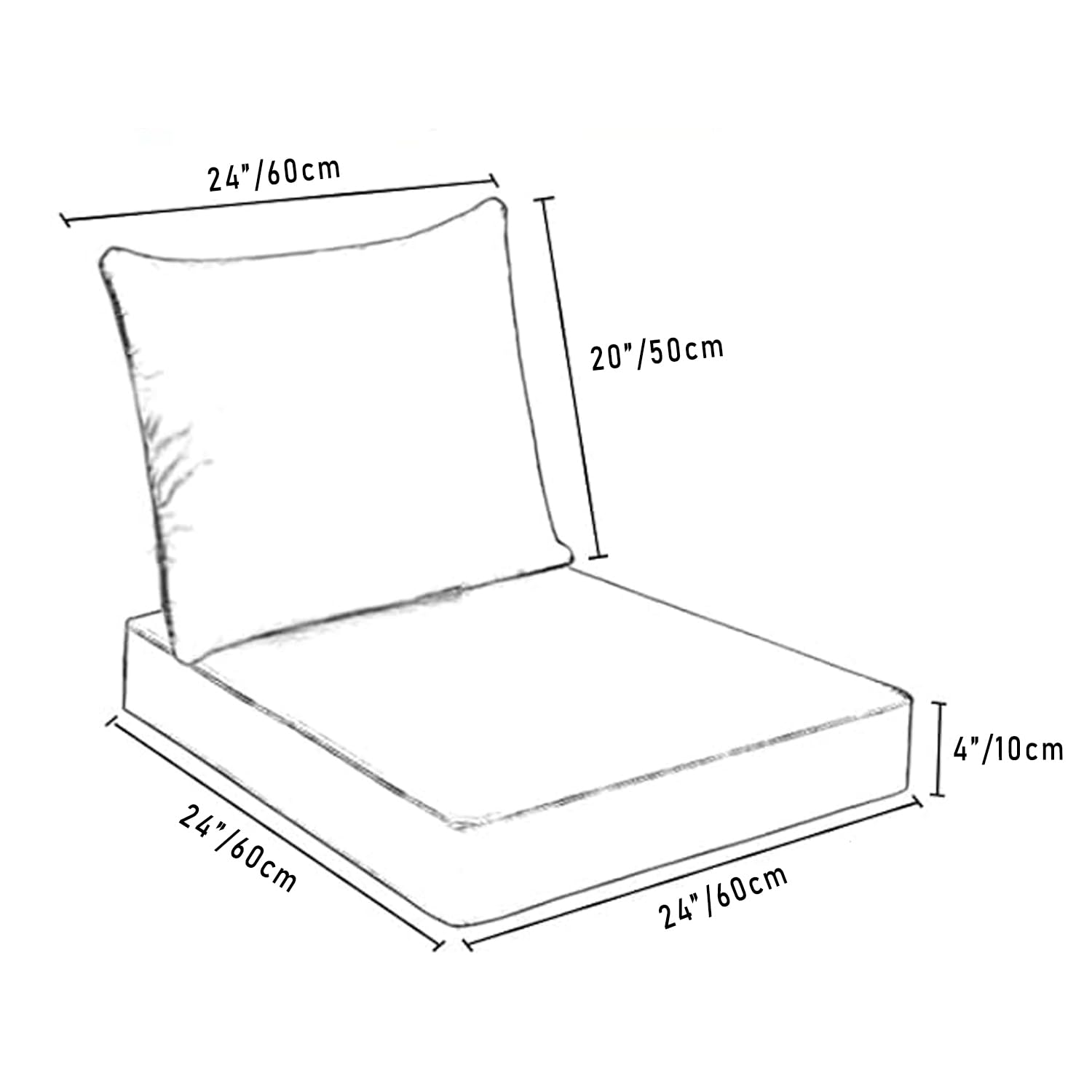 All Smiles weatherproof cushion ideal for terraces, decks, porches, and garden spaces.