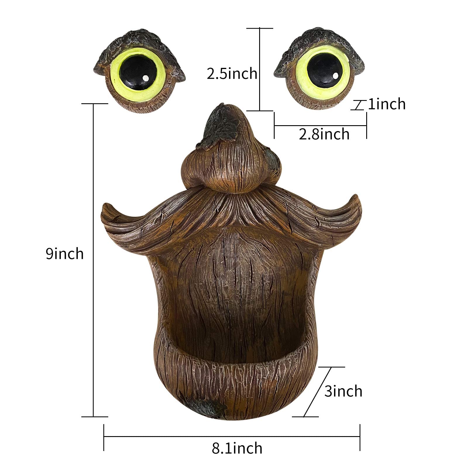 ALLADINBOX Tree Face Birdfeeder hosts visiting birds for joyful backyard moments.