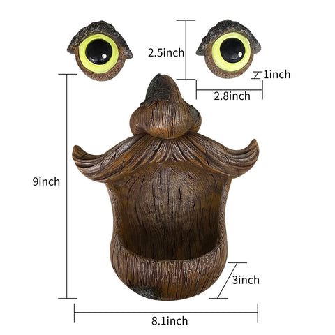 ALLADINBOX Tree Face Birdfeeder hosts visiting birds for joyful backyard moments.