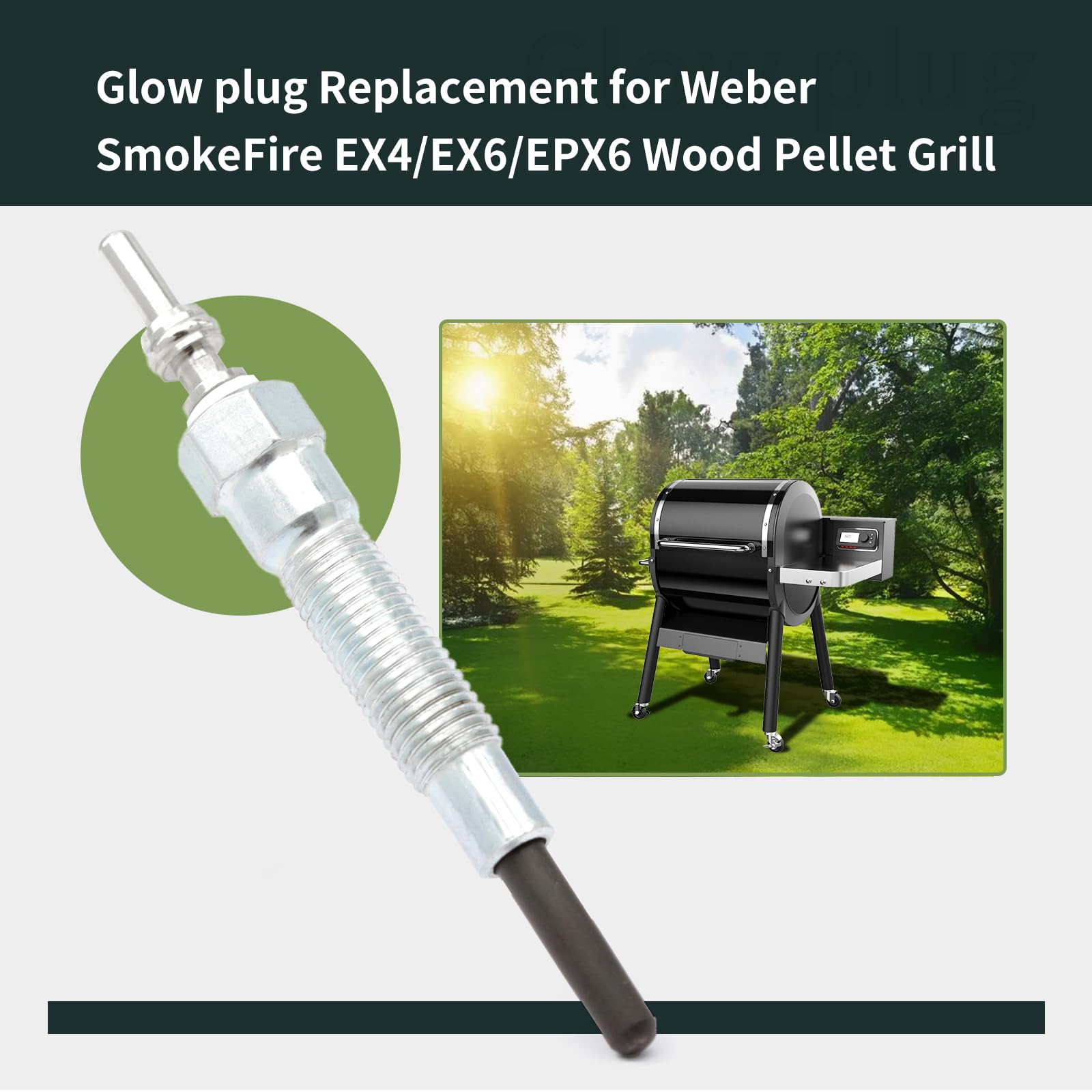 ALLCSM glow plug for Weber SmokeFire EX6, reliable ignition for consistent grilling.
