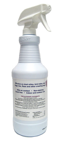 AllerGuard bottle label highlights no toxic pyrethrins for safer use.