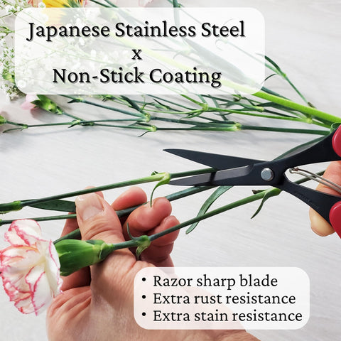 ALLEX trimming scissors 7 inch non-stick blade reduces resin sticking