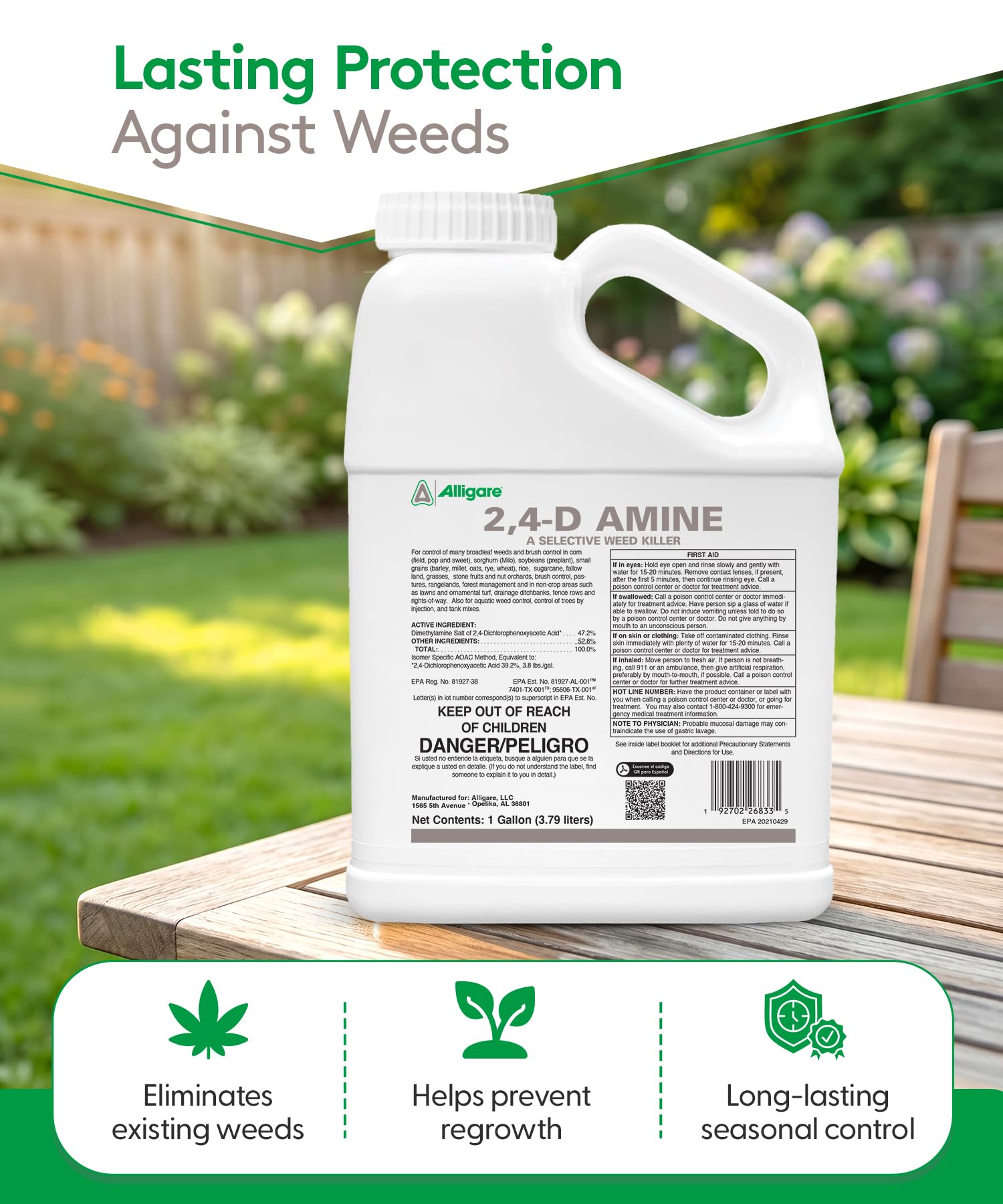 Aquatic site weed control by Alligare 2,4-D in action.