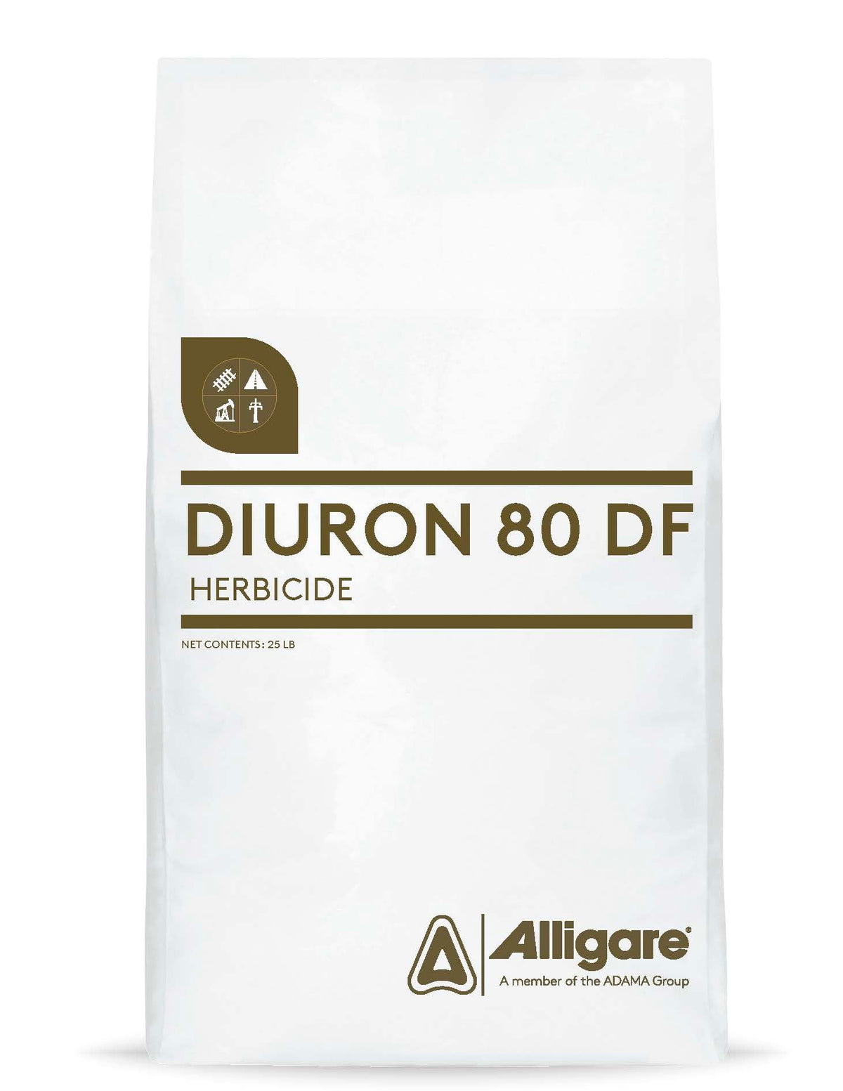 Alligare Diuron 80 DF dispersible granules for pre- and post-emergent weed control in crops.