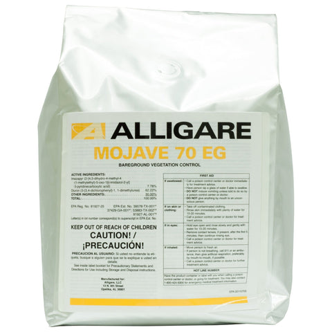 Alligare Mojave 70EG bottle pour enables effective bare-ground weed control.