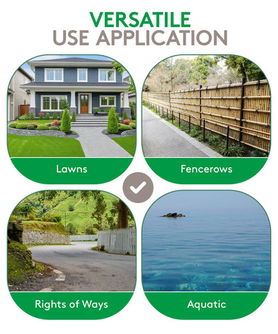 Pasture and lawn treatment using Alligare 2,4-D for weed-free turf.