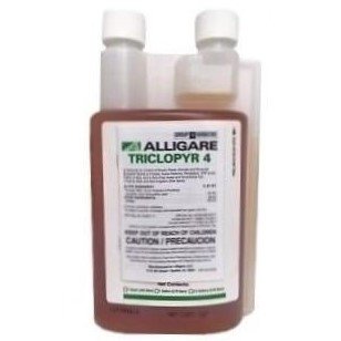 Alligare Triclopyr 4 EC spray bottle for outdoor weed control in landscapes.