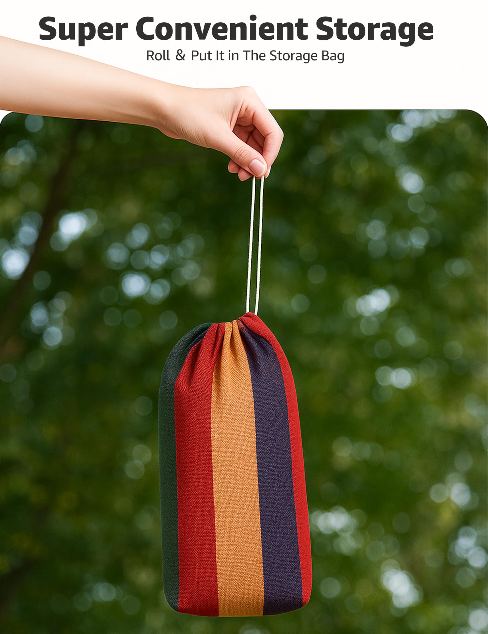 ALLIVING hammock chair carry bag ready for transport and easy setup