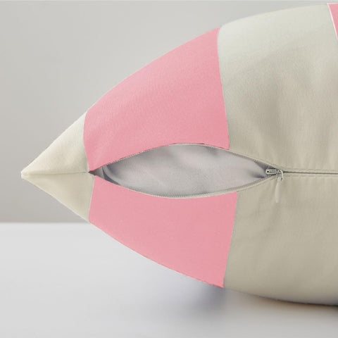 Allorry pink striped cover shows side zipper for easy replacement