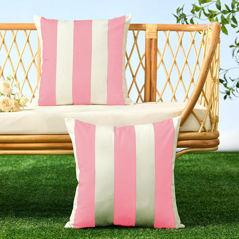 Allorry pink striped fabric close-up emphasizes soft, skin-friendly texture