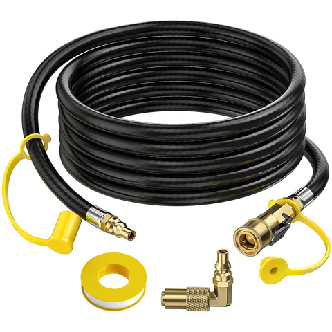 Alloxity 12ft RV propane hose with quick-connect for flexible grill setup
