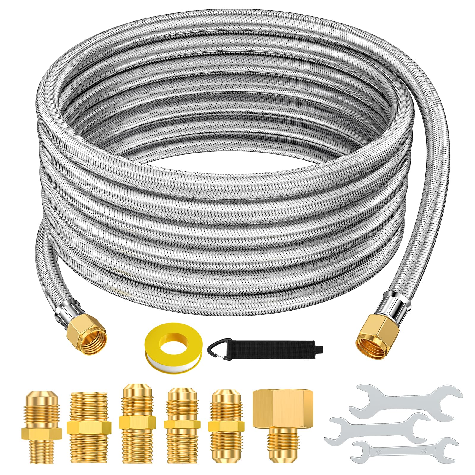 Alloxity 20ft propane hose extender ready for outdoor heating and grilling.