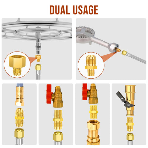 Alloxity 3/8in flare fittings on both ends ensure secure connections.