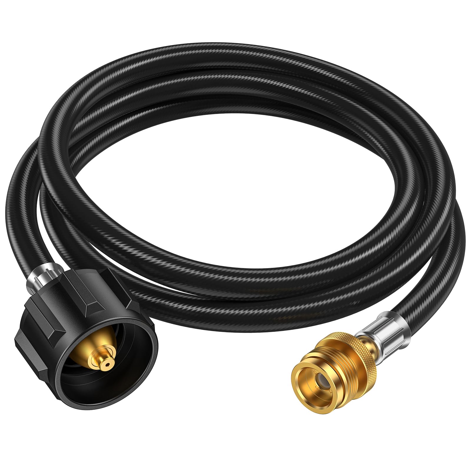 Alloxity 6ft propane hose adapter connects 1lb to 20lb tanks for versatile outdoor grilling