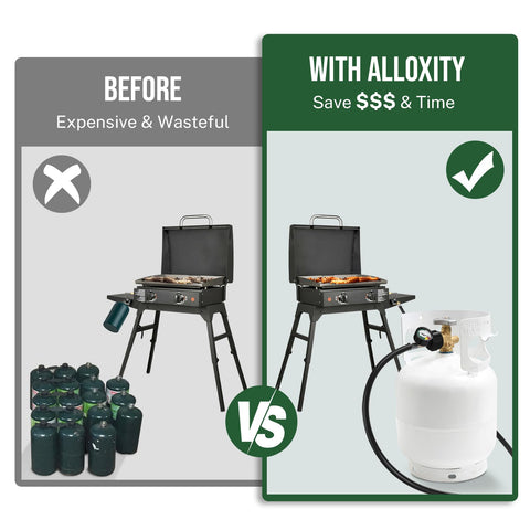 Alloxity Blackstone griddle hose adapter enables flexible setup