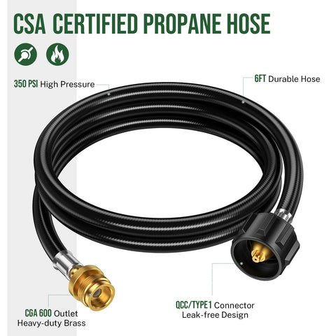 Alloxity propane adapter in use with Coleman stove