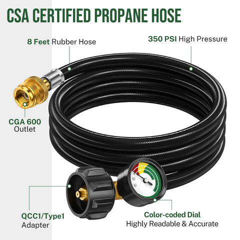 Alloxity CSA-certified propane adapter ensuring reliable performance