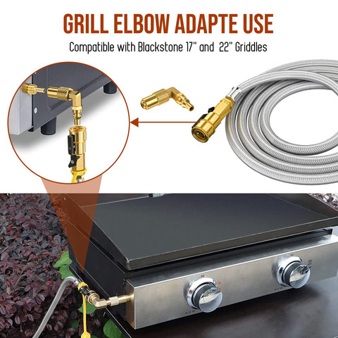 Alloxity elbow adapter for Blackstone griddles