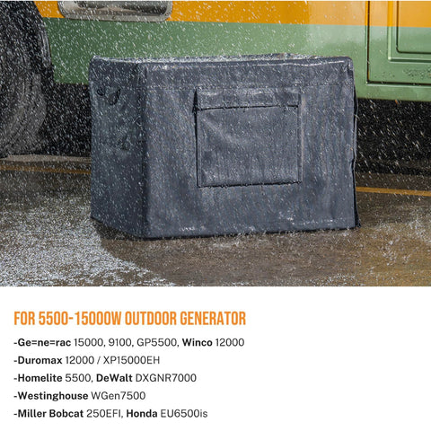 Alloxity generator cover with windproof buckles for secure outdoor fitting.