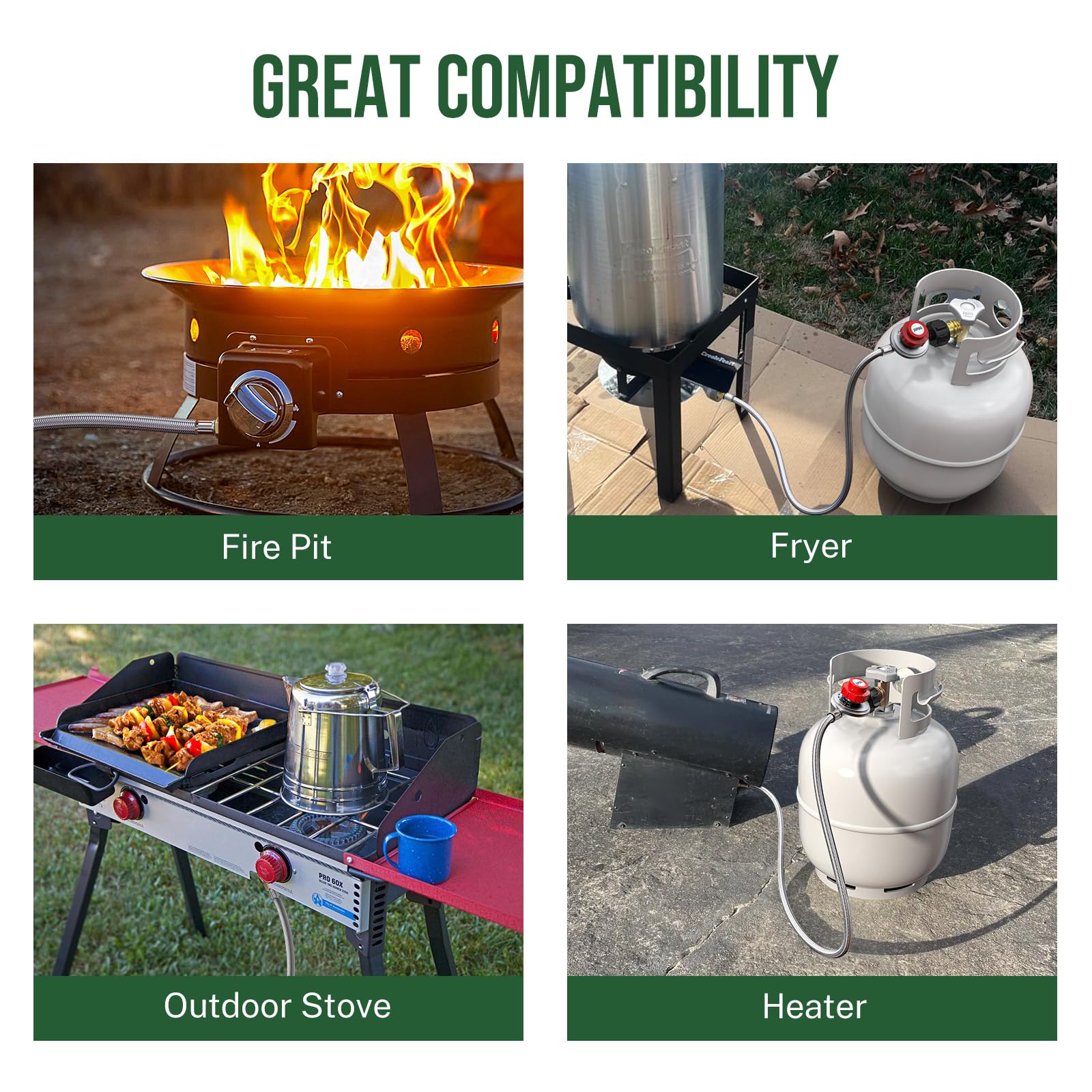 Alloxity high-pressure regulator 0-20 psi enables adaptable outdoor cooking.