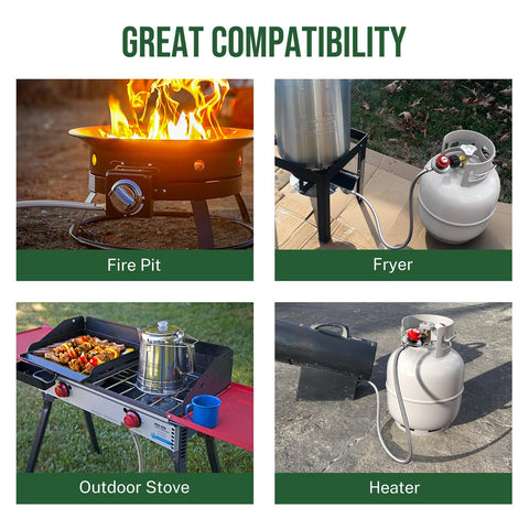 Alloxity high-pressure regulator 0-20 psi enables adaptable outdoor cooking.