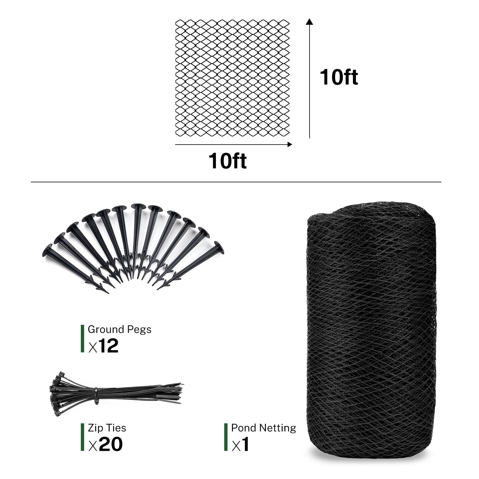 Alloxity roll up storage for pond netting when not in use