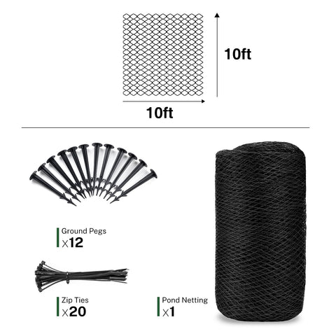 Alloxity roll up storage for pond netting when not in use