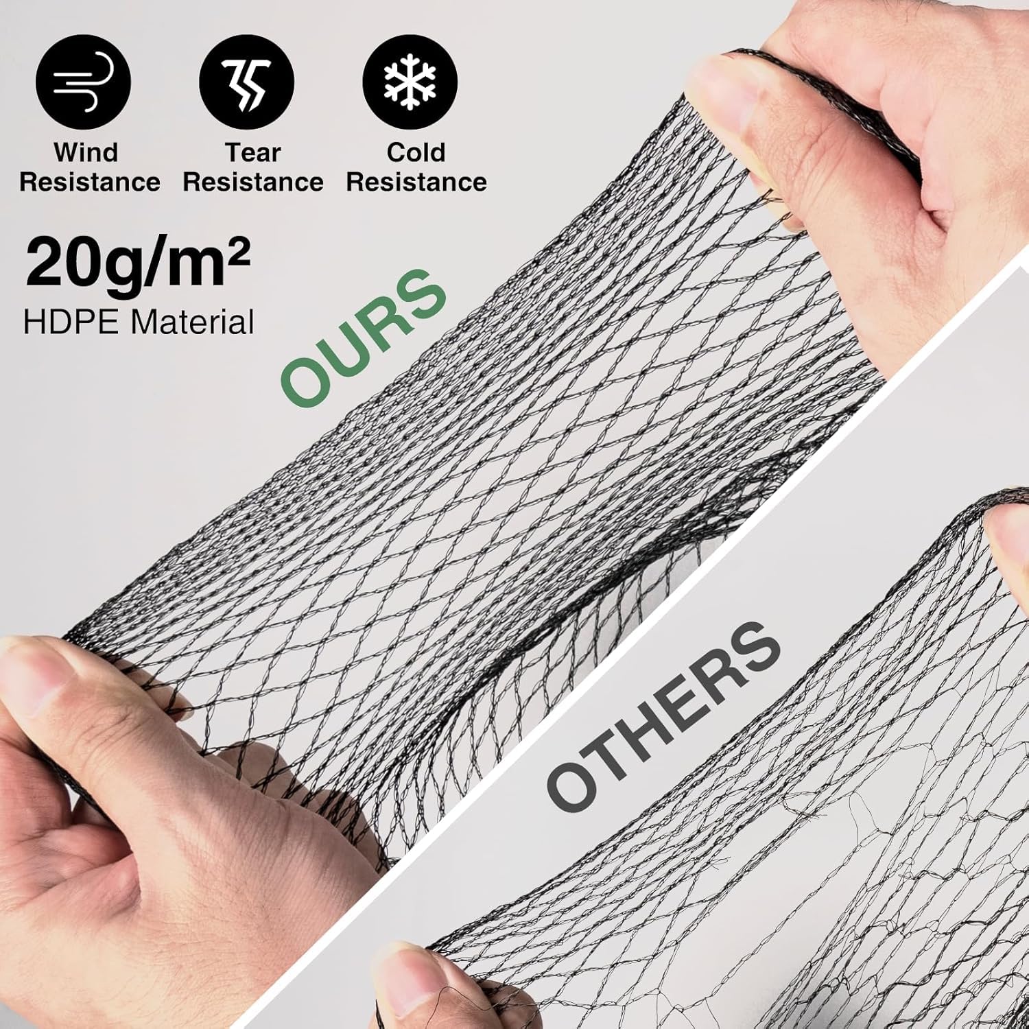 Alloxity durable HDPE pond netting withstands sun and wind