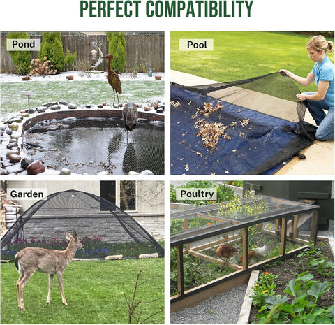 Alloxity easy installation of pond netting over water