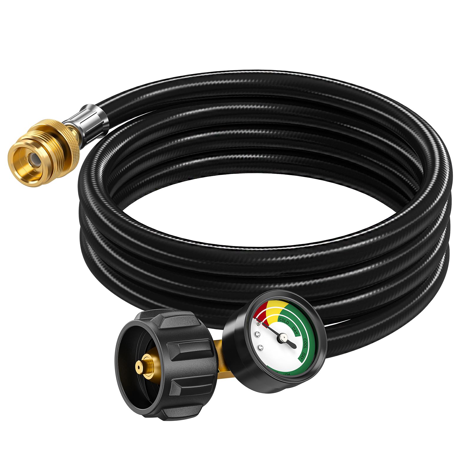 Alloxity 6ft propane hose adapter with gauge for easy gas level viewing