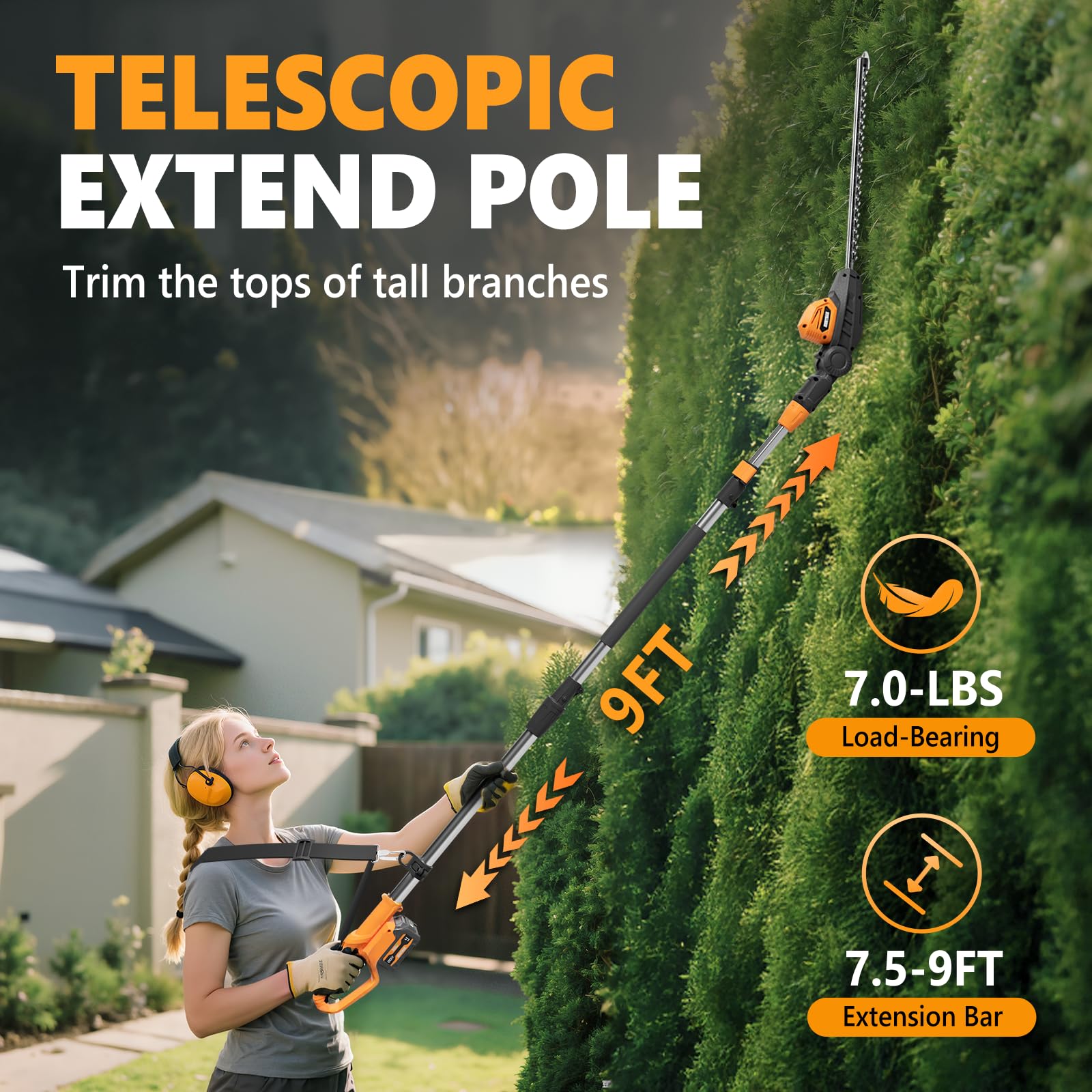 Alloyman hedge trimmer blades 16-inch for precise pruning.