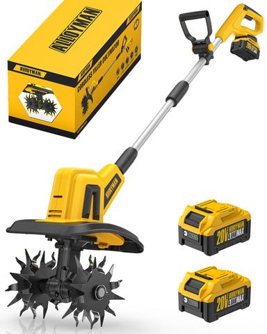 Alloyman 20V cordless tiller main unit for easy garden soil prep.