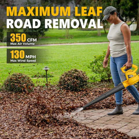 Alloyman leaf blower with adjustable nozzle for versatile cleaning.