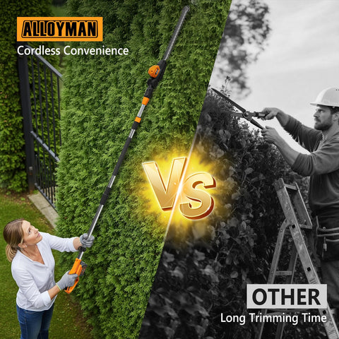 Alloyman cordless design with a lightweight 7-pound body reduces fatigue.