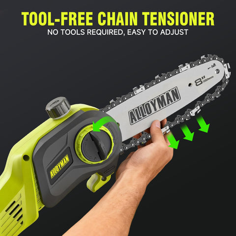 Alloyman Pole Saw Dual Safety System prevents accidental starts