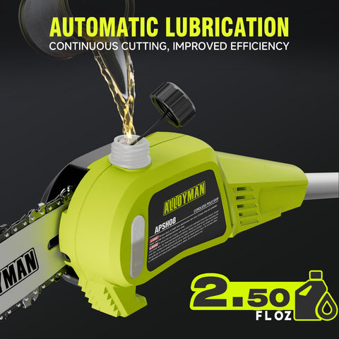Alloyman Pole Saw Oil Level Indicator aids maintenance