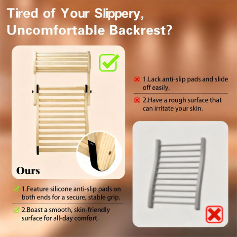 ALLOYNIX ergonomic backrest supports comfortable sitting or lying positions