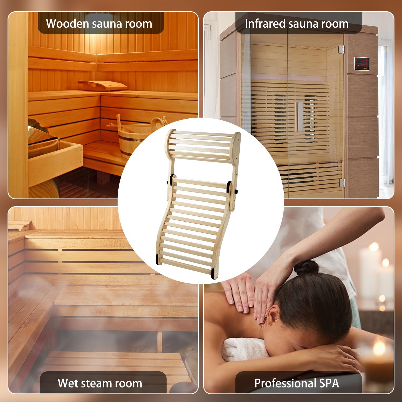 ALLOYNIX easy-to-clean add-on backrest simplifies sauna care