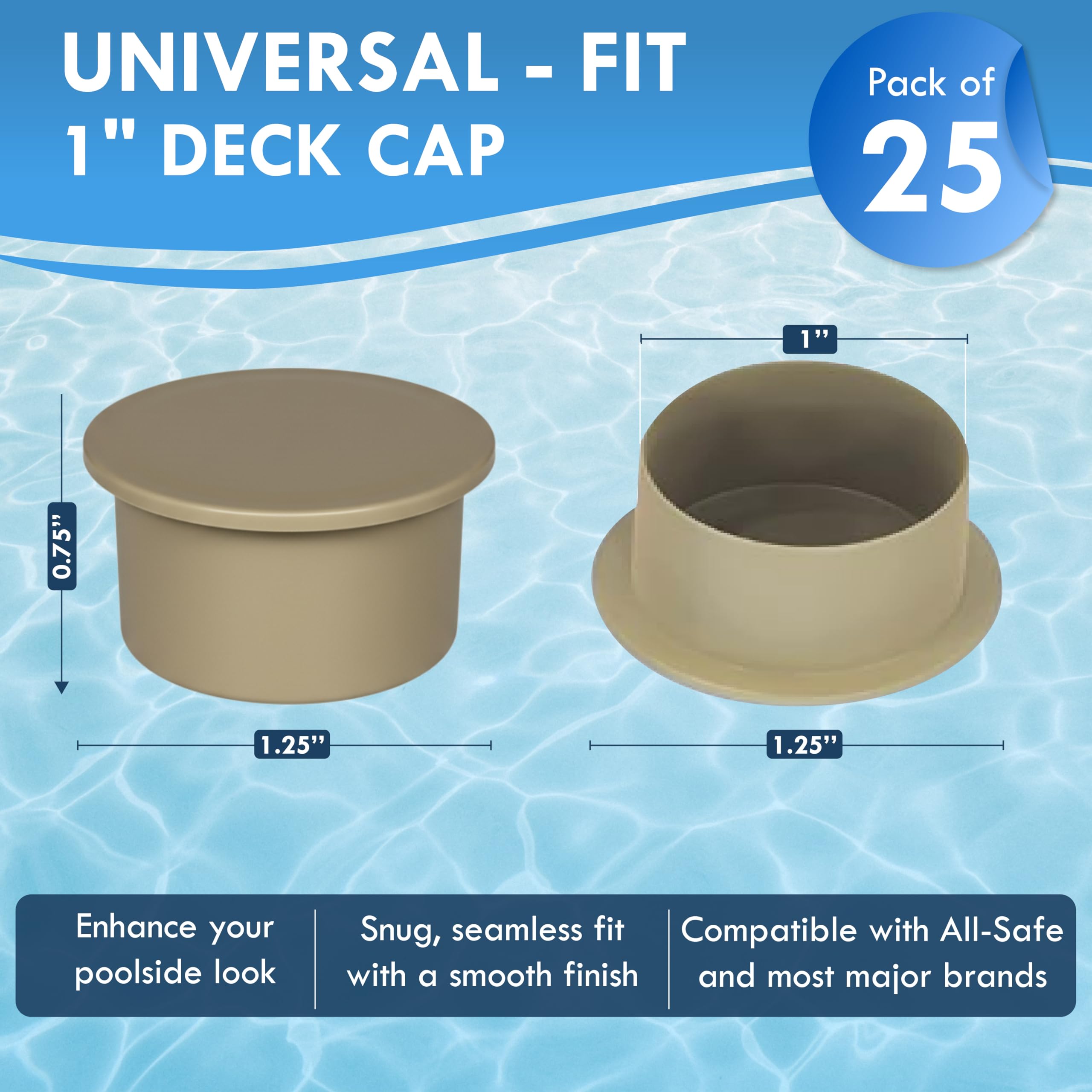 AllSafe deck sleeve hole cap flush-fit demonstrates seamless integration on the deck