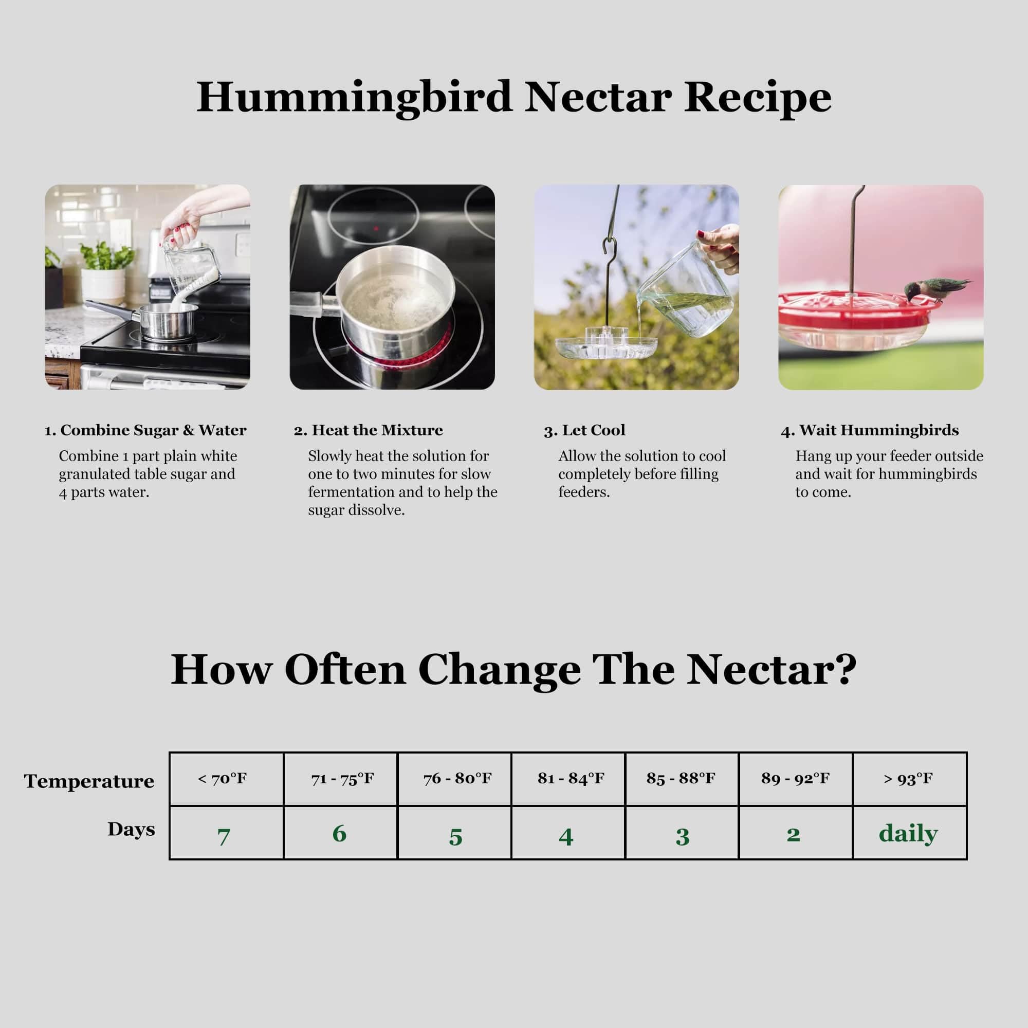 ALLSLOTX hummingbird feeder includes hanging rod for easy setup.