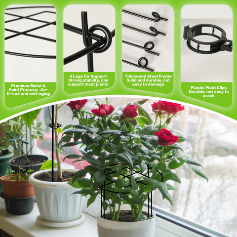 ALLTOOALL heavy-duty iron wire provides durable, rust-resistant garden support.