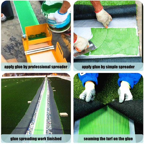 Putting greens seam application using Alltop Turf seam tape for tidy seams.