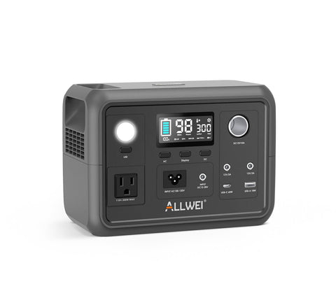 ALLWEI 300W portable power station front view for on-the-go power