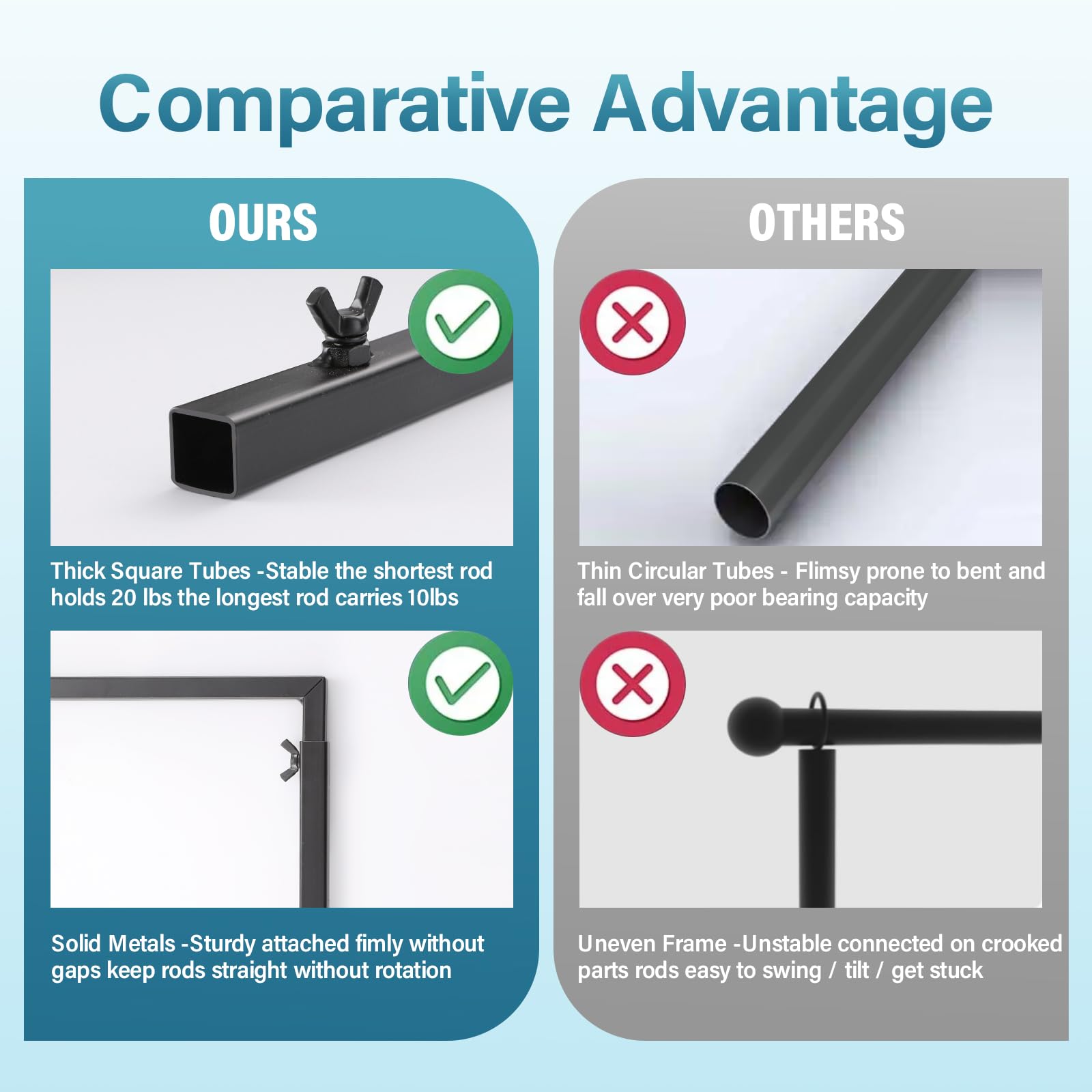 Almirantra adjustable height stand 29-44 inches for flexible layouts.