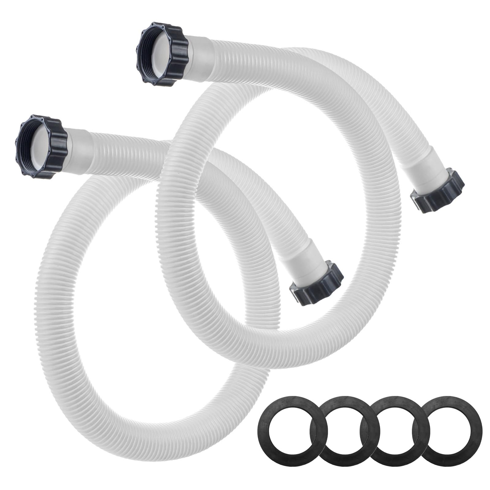 Alocs 1.5-inch pool hose replacement for Intex 29060E, flexible and durable for pumps.