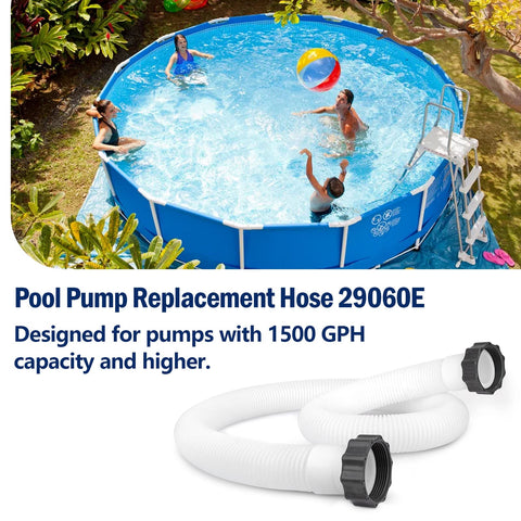 Alocs 2-pack pool hoses, 59 inches each, ready for quick replacements.
