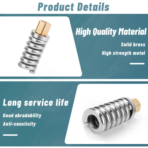 Alocs brass sleeve nut and spacer spring in-scale view, showcasing secure pool clamp fit.