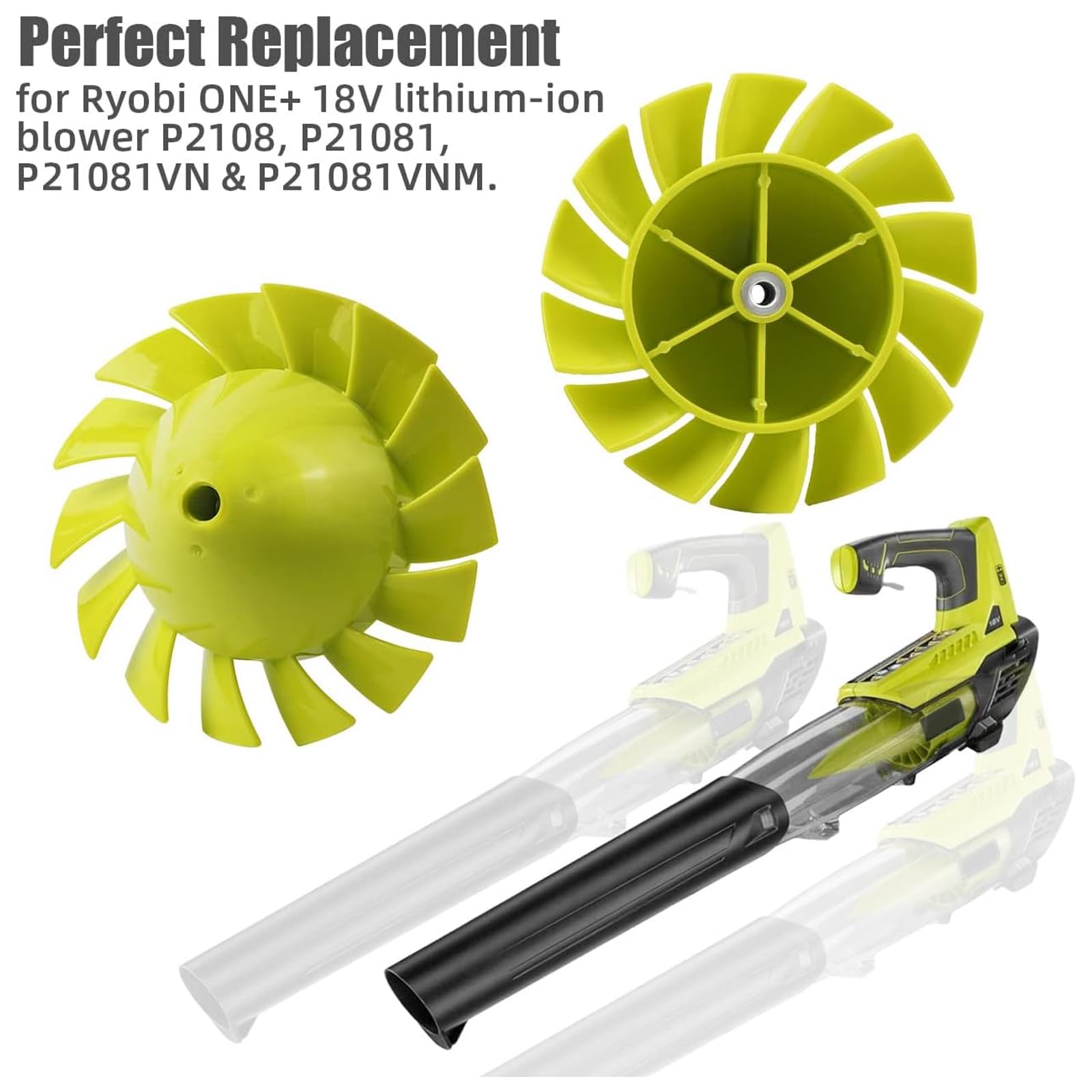Alocs durable plastic blade for long-lasting performance during leaf blowing.
