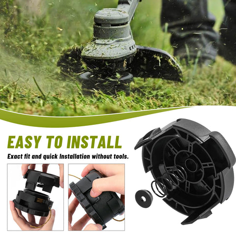 Alocs easy-install cap enables tool-free bump feed head installation.